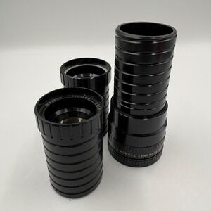 Vintage Bell & Howell Projector Lens Lot 3pc Good Filmovara Lumina II Luminar